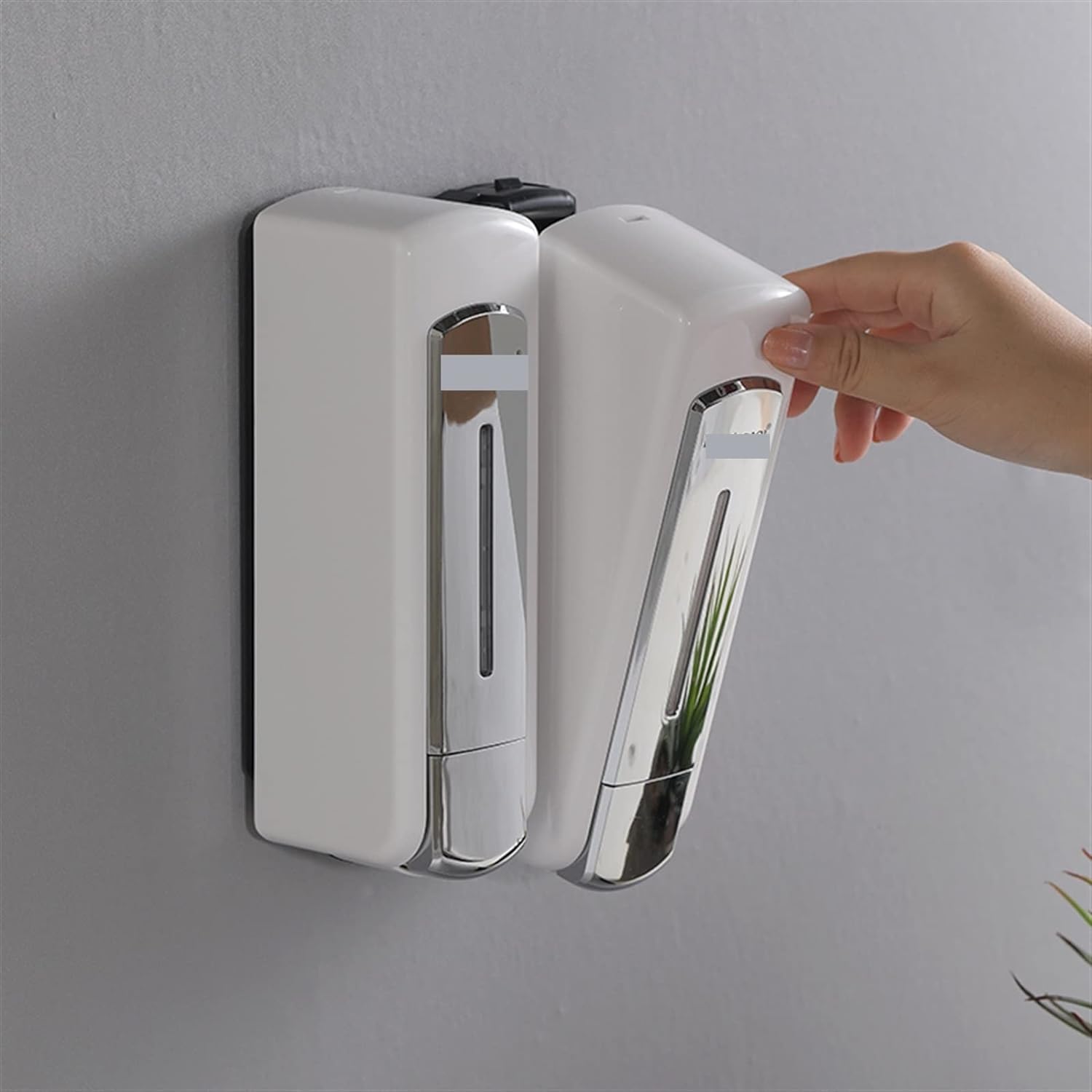 Picture of Wall Mounted Soap Dispenser for bathroom, Refillable Container Liquid Dispenser Soap Bottle (350 ml)