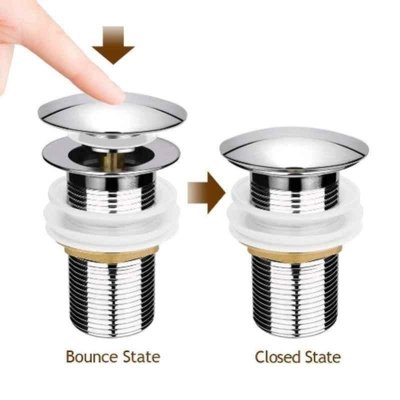 Picture of 6 inch Brass Silver Pop-Up Full Thread Waste Coupling, WC-S6