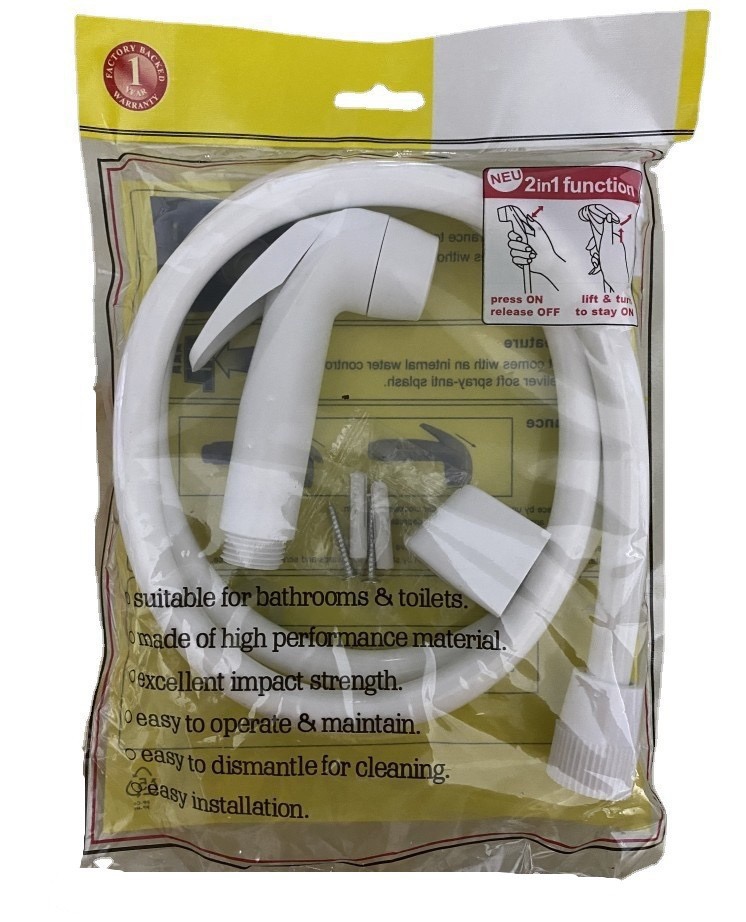 Picture of Toilet Push Shower/ hand Shower for toilet [White]