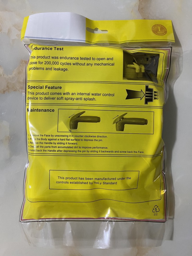 Picture of Toilet Push Shower/ hand Shower for toilet [White]