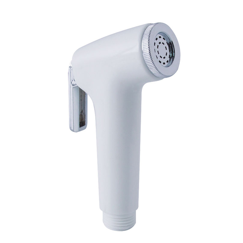 Picture of RAYA Push Shower Head Commode Shower Head Push Button Bathroom Sprayer [White / Off white]