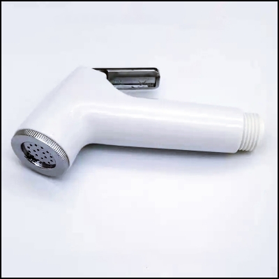 Picture of RAYA Push Shower Head Commode Shower Head Push Button Bathroom Sprayer [White / Off white]