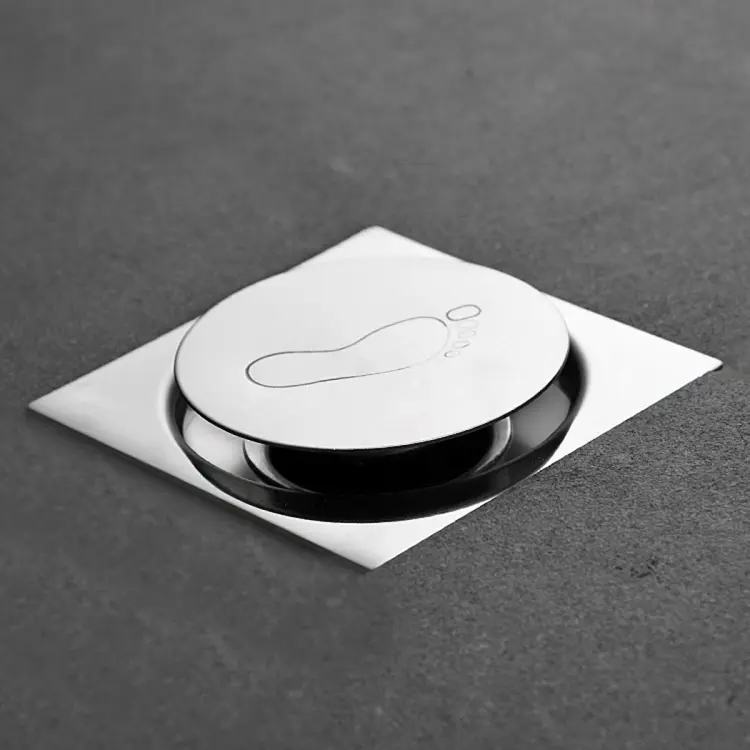 Picture of Floor drainer water outline for Bathroom and kitchen 100% Staineless Steel Grading Chrome polishing