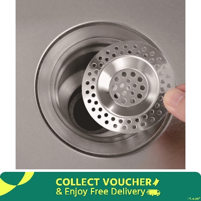 Picture of 3 inch Kitchen Sink Filter Stainless Steel Mesh Sink Strainer Filter Bathroom Sink Strainer Drain Hole Filter Trap Waste Screen