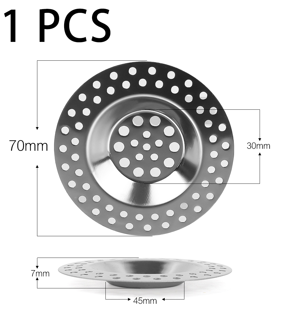 Picture of 3 inch Kitchen Sink Filter Stainless Steel Mesh Sink Strainer Filter Bathroom Sink Strainer Drain Hole Filter Trap Waste Screen