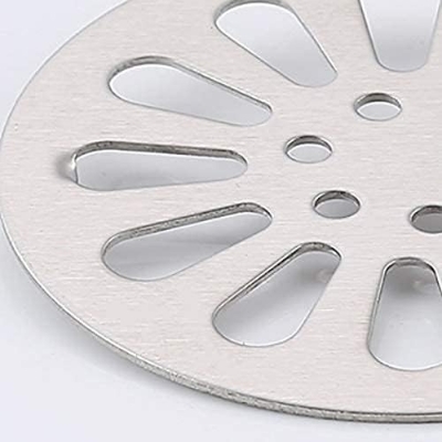 Picture of Floor Jali / Shower Drainer for Bathroom, Toilet, Drain Grate Strainer Cover Contemporary Stainless Steel 1pc Floor Mounted [Silver]