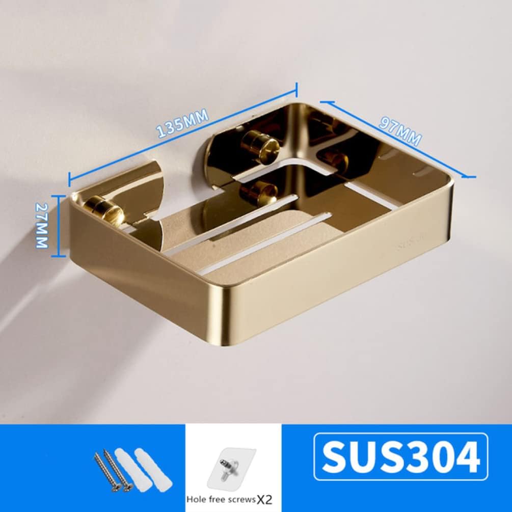 Picture of SUS304 Stainless Steel Soap Case [Gold, 13.5 x 9.5 x 2.5 cm]