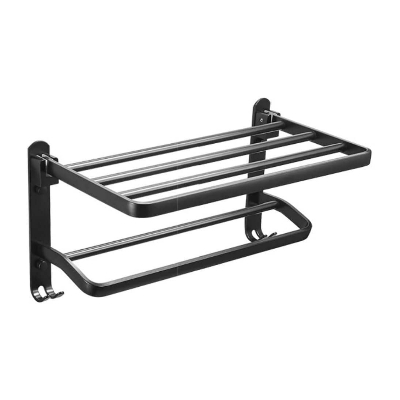 Picture of Towel Rack Towel Rail Double Bathroom Storage Towel Rack Foldable Towel Rack Bathroom Accessories