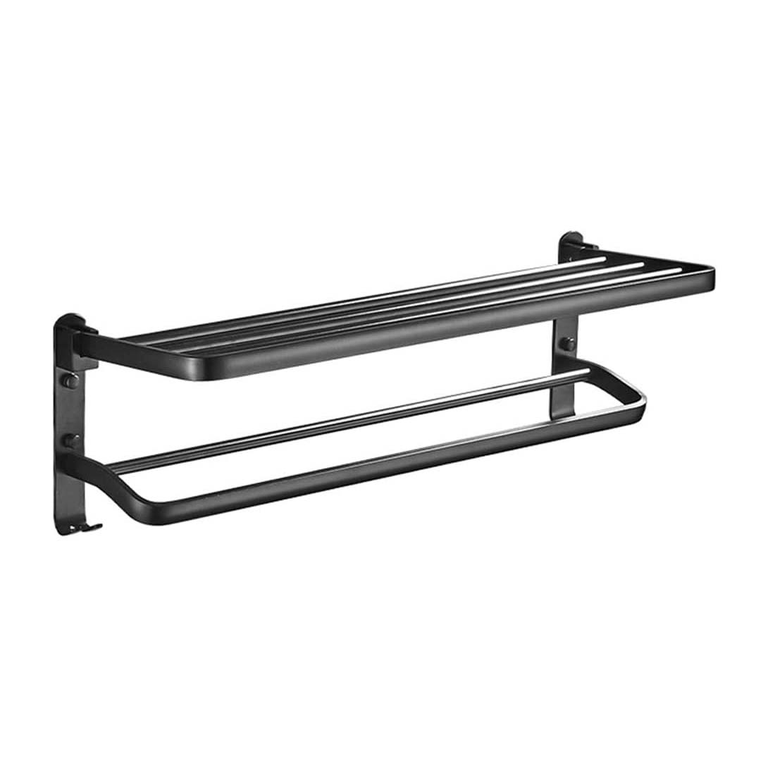 Picture of Towel Rack Towel Rail Double Bathroom Storage Towel Rack Foldable Towel Rack Bathroom Accessories