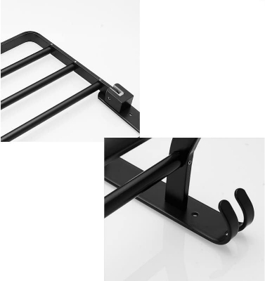 Picture of Towel Rack Towel Rail Double Bathroom Storage Towel Rack Foldable Towel Rack Bathroom Accessories