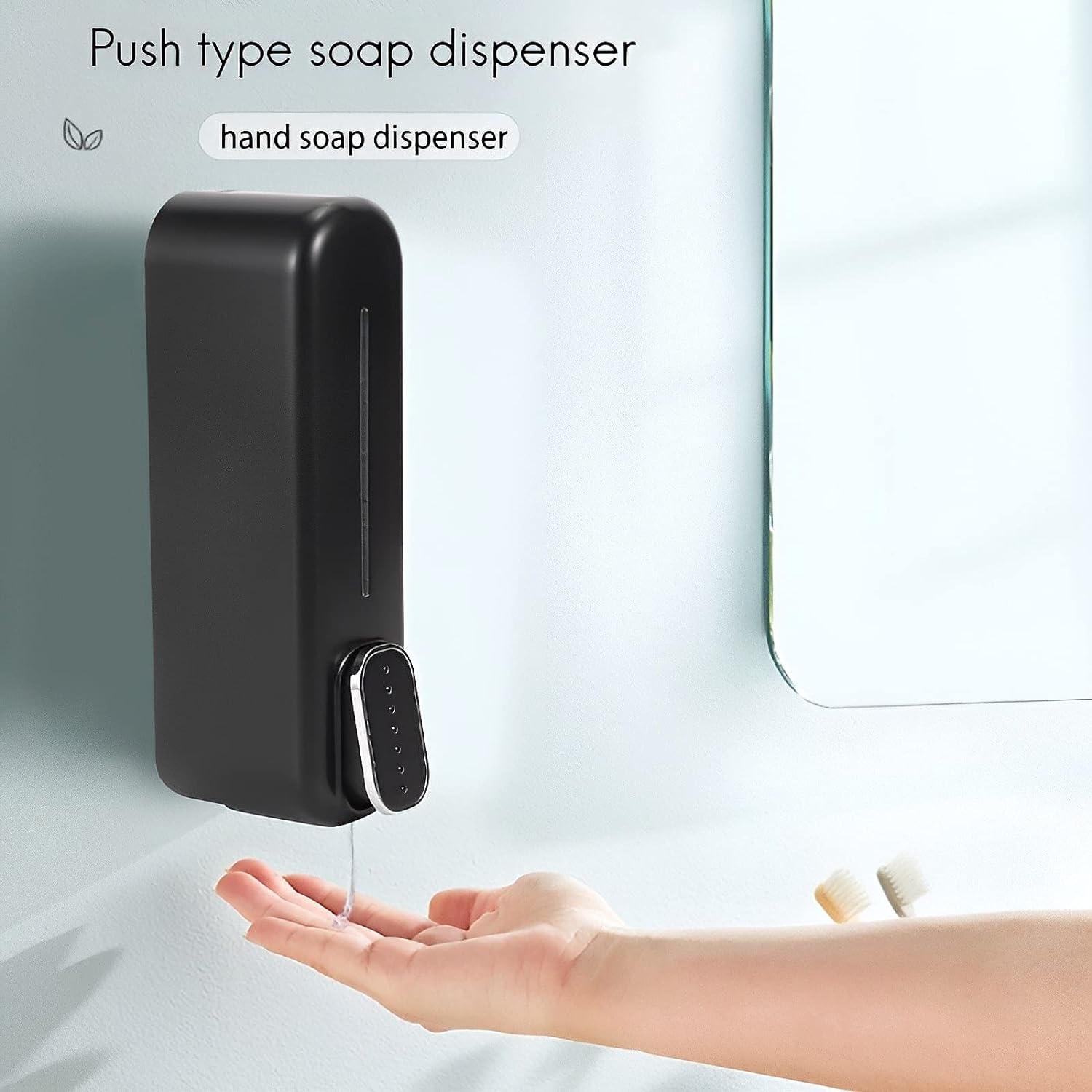 Picture of Liquid Soap Dispenser 350 ML (Black/White/ Silver), ABS Plastic