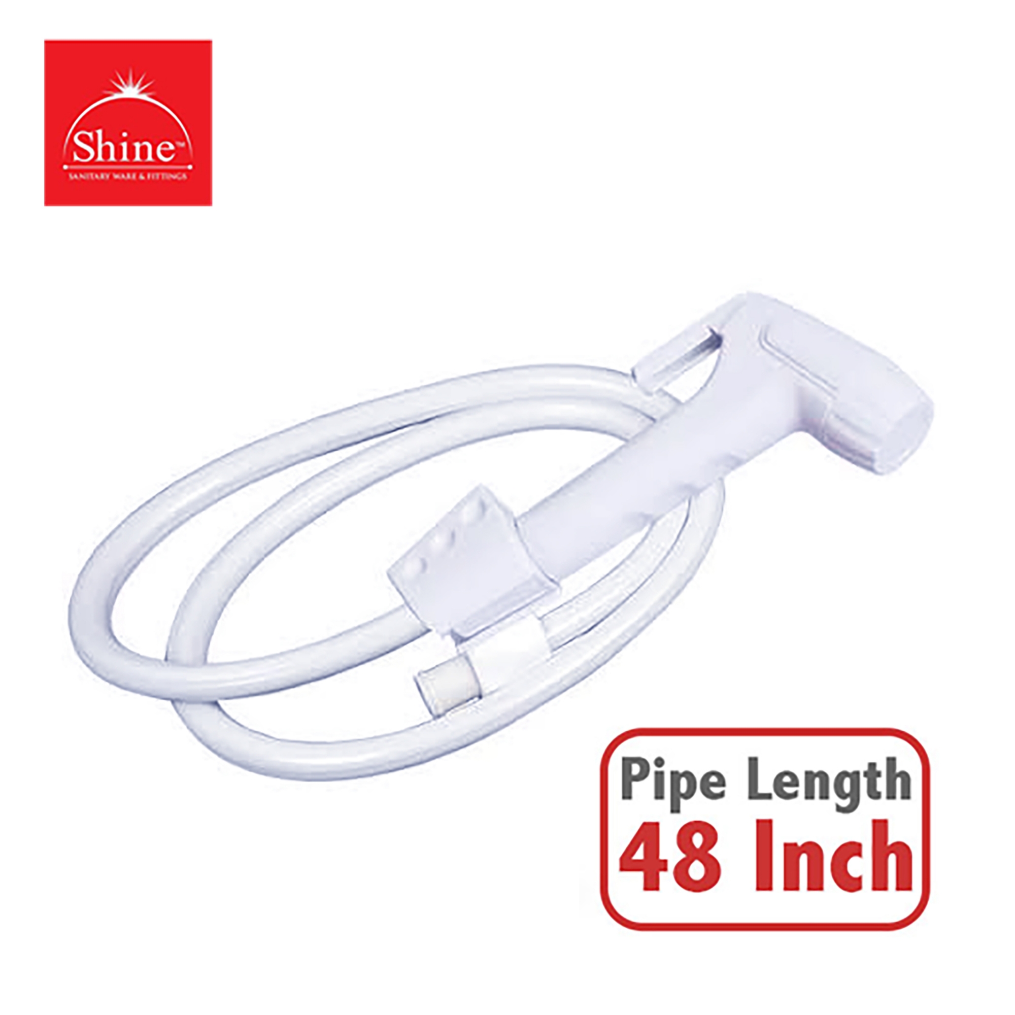 Picture of RFL-Shine 48 Inch Delux Toilet Push Shower- Hand Shower- Toilet Shower [Color- White]