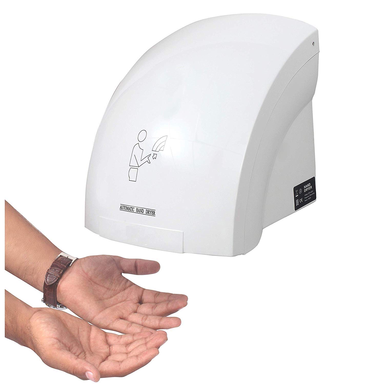 Picture of Automatic Hand Dryer Machine for Bathroom, Washroom, Home 1800W (White) Hand Dryer Machine Hand Dryer Machine