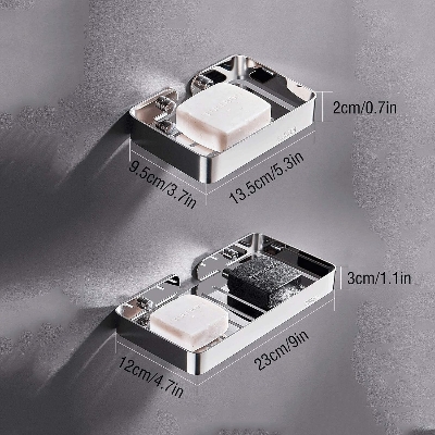 Picture of SUS304 Stainless Steel Heavy Duty Soap Case/ Dish/ Tray [Silver]