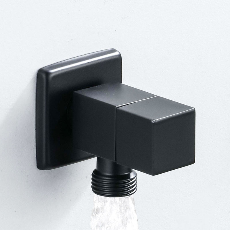 Picture of Solid Brass Black Square Valve Bathroom Accessory 1/2*1/2 Suqare Toilet Angle Valve Filling Valve