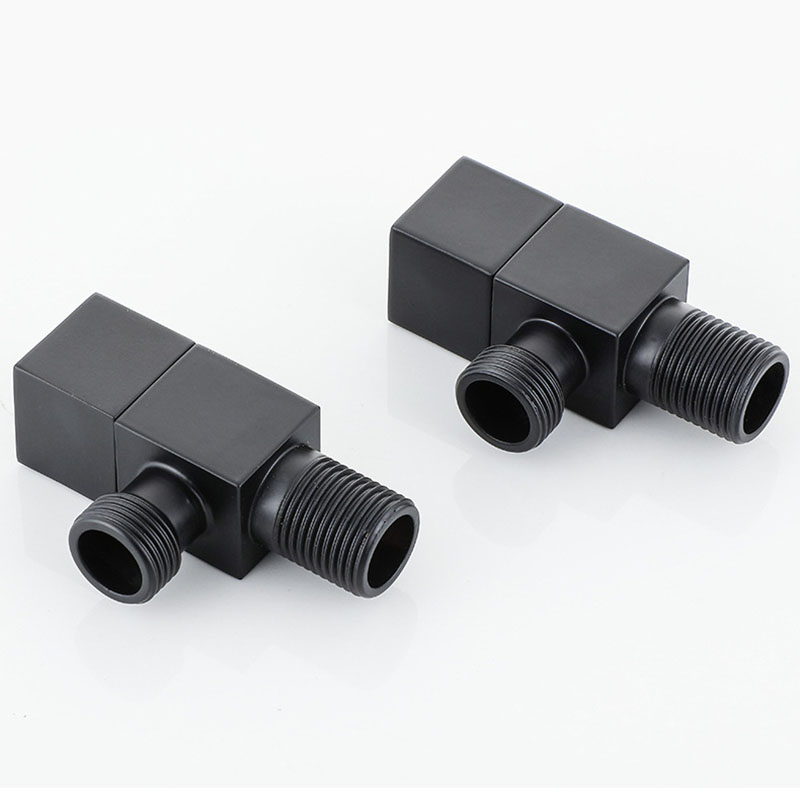 Picture of Solid Brass Black Square Valve Bathroom Accessory 1/2*1/2 Suqare Toilet Angle Valve Filling Valve