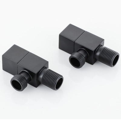 Picture of Solid Brass Black Square Valve Bathroom Accessory 1/2*1/2 Suqare Toilet Angle Valve Filling Valve