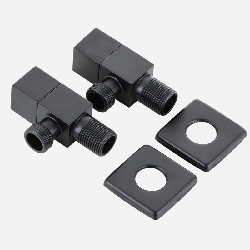 Picture of Solid Brass Black Square Valve Bathroom Accessory 1/2*1/2 Suqare Toilet Angle Valve Filling Valve