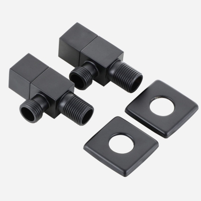 Picture of Solid Brass Black Square Valve Bathroom Accessory 1/2*1/2 Suqare Toilet Angle Valve Filling Valve