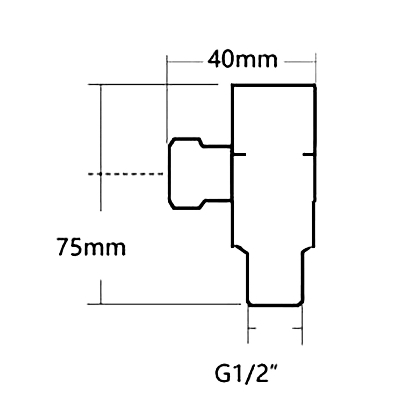 Picture of Black Angle Stop cock / Angle Valve