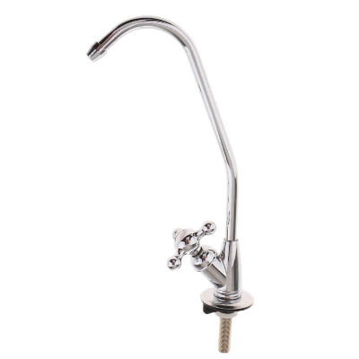 Picture of ATC Sanitaryware- Stainless Steel RO Filter tap/ Kitchen Tall Spout Faucet Replacement for RO Filter [280x8mm; Silver; Gold]