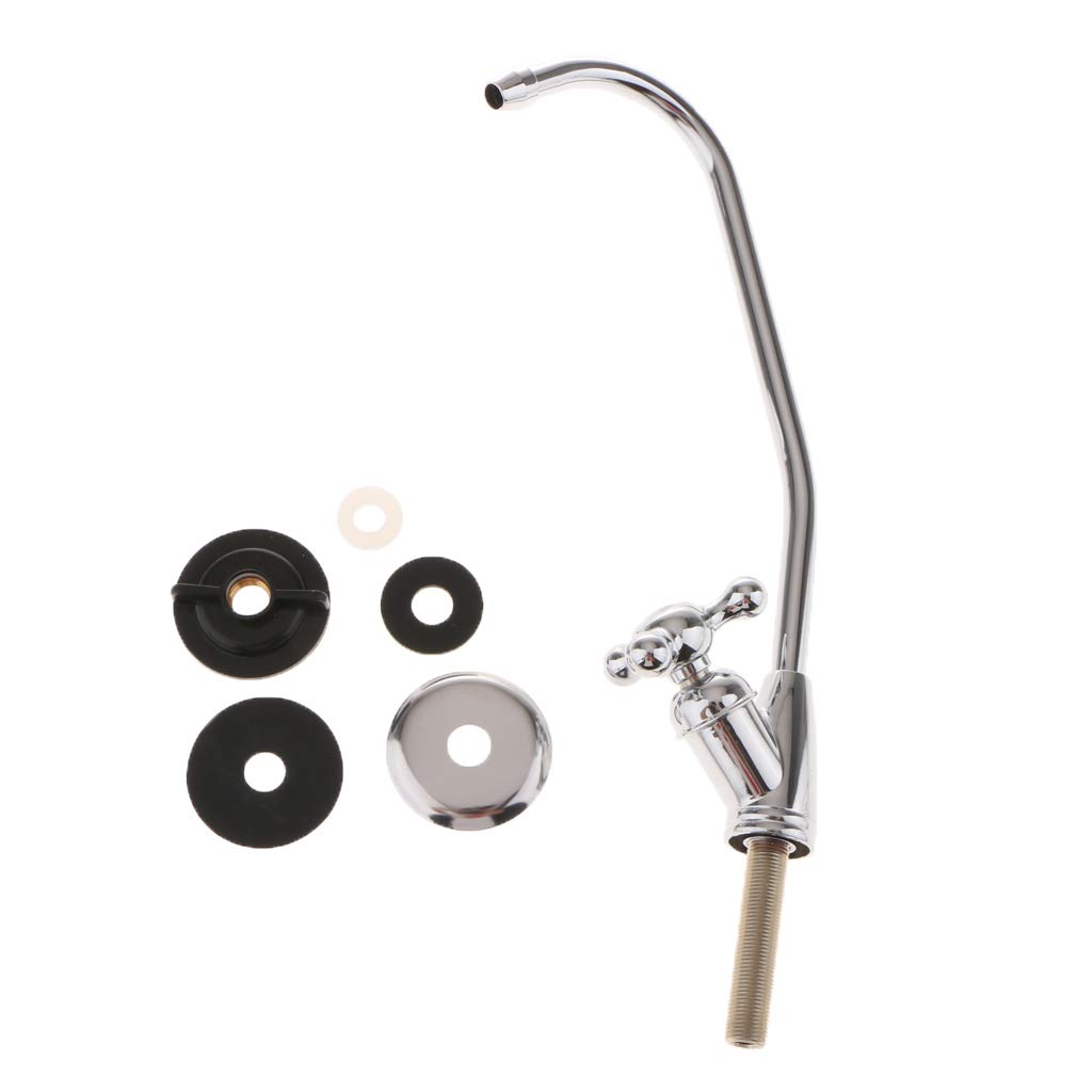 Picture of ATC Sanitaryware- Stainless Steel RO Filter tap/ Kitchen Tall Spout Faucet Replacement for RO Filter [280x8mm; Silver; Gold]