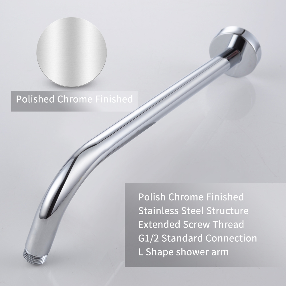 Picture of ATC Sanitaryware- 12 Inch L-Shaped Shower Arm Extension With Flange