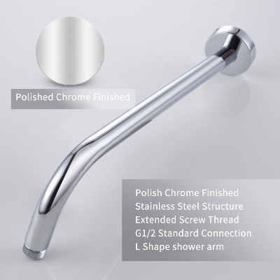 Picture of ATC Sanitaryware- 12 Inch L-Shaped Shower Arm Extension With Flange