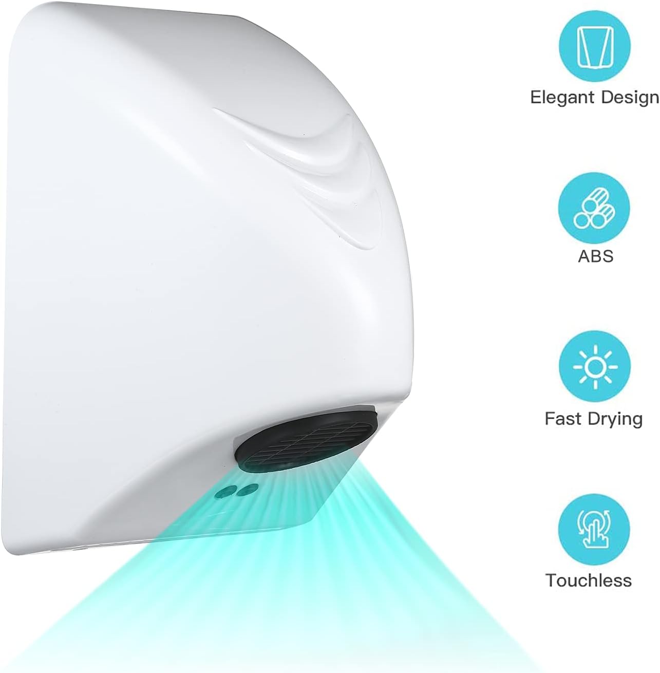 Picture of ATC Sanitaryware- Automatic Infrared Hand Dryer 600W [HD01; White]