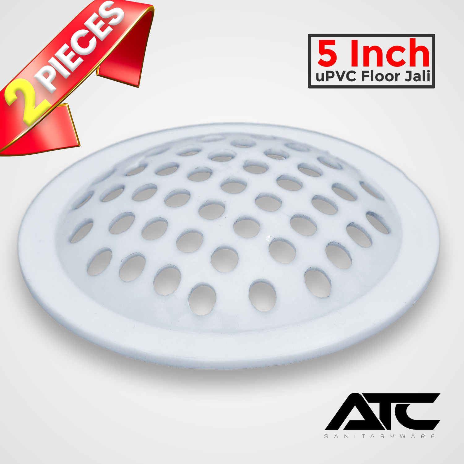 Picture of 5 Inch uPVC Floor Jali, Drainage Net - 2 Pieces