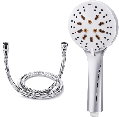 Picture of High Pressure Handheld Shower Head -setting，Hand Held Showerhead Set with 48 inch Stainless Steel Hose