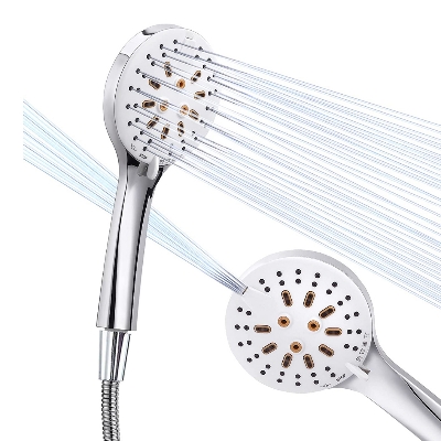 Picture of High Pressure Handheld Shower Head -setting，Hand Held Showerhead Set with 48 inch Stainless Steel Hose