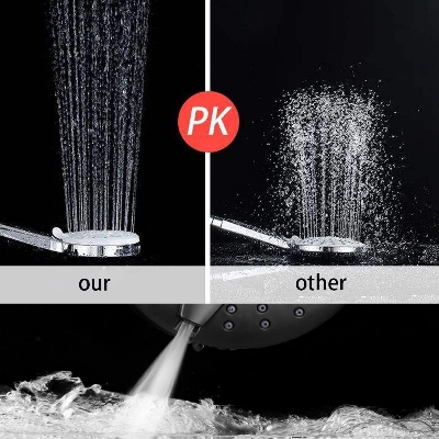 Picture of High Pressure Handheld Shower Head -setting，Hand Held Showerhead Set with 48 inch Stainless Steel Hose