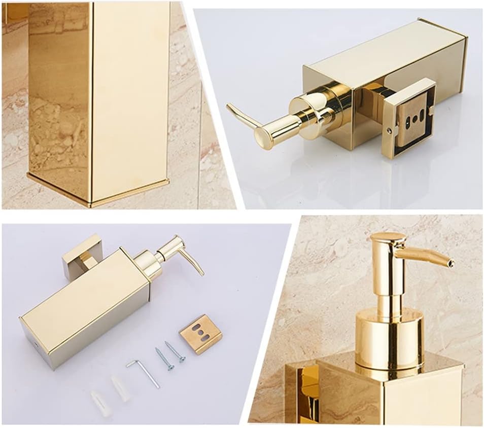 Picture of SUS304 Luxurious Stainless Steel Manual Soap Dispenser [Wall Mount; Gold, Black, Silver]