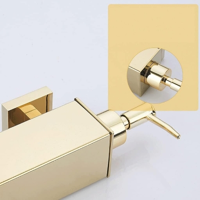 Picture of SUS304 Luxurious Stainless Steel Manual Soap Dispenser [Wall Mount; Gold, Black, Silver]