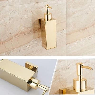 Picture of SUS304 Luxurious Stainless Steel Manual Soap Dispenser [Wall Mount; Gold, Black, Silver]
