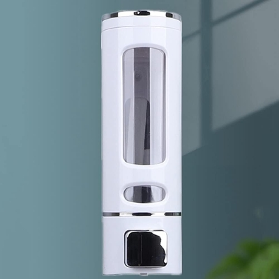 Picture of Wall Mount Soap Dispenser for Bathroom Kitchen Hand Sanitizer Dispenser Disinfectant Shower Gel Lotion Shampoo Soap Dispenser 400ml White