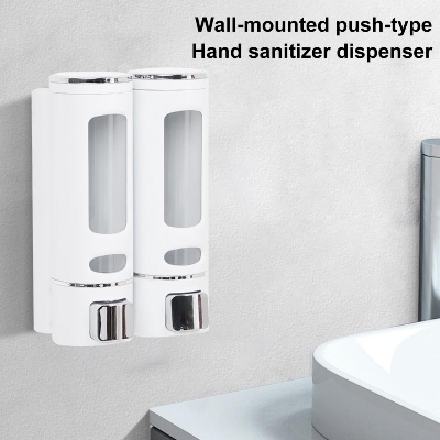 Picture of Wall Mount Soap Dispenser for Bathroom Kitchen Hand Sanitizer Dispenser Disinfectant Shower Gel Lotion Shampoo Soap Dispenser 400ml White