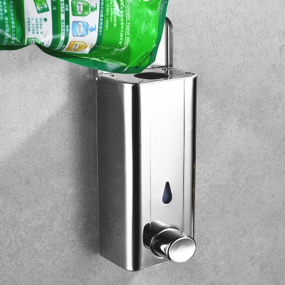 Picture of LINDA Stainless Steel Wall Mounted Liquid Soap Dispenser - 400 ML [Silver; 400 ml]