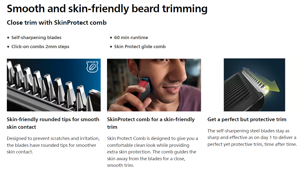 Picture of Philips BT1235/18 Series-1000 Rechargeable Beard Trimmer