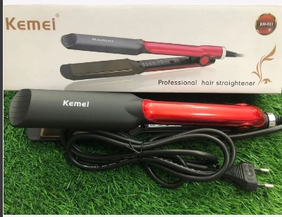 Picture of Kemei KM-531 Professional Hair Straightener - Black and Red