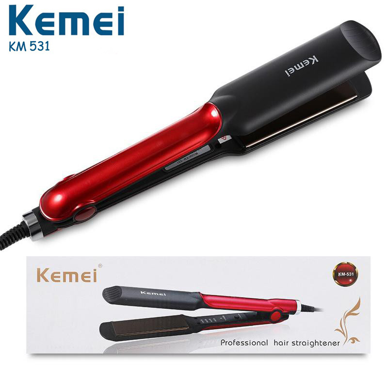 Picture of Kemei KM-531 Professional Hair Straightener - Black and Red