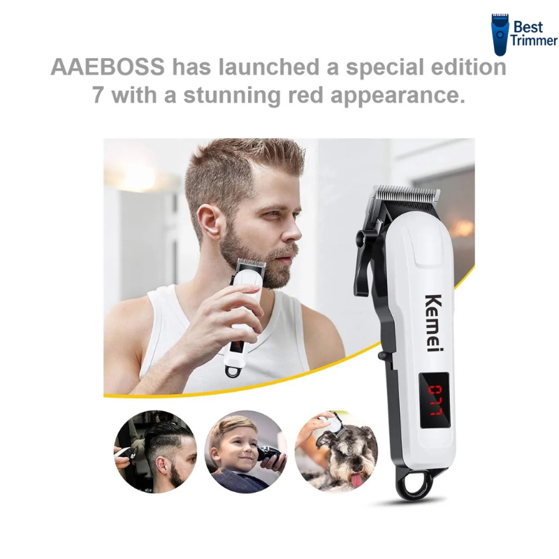 Picture of Kemei KM-809A Digital AC/DC Electric Rechargeable Professional Hair Clipper Trimmer