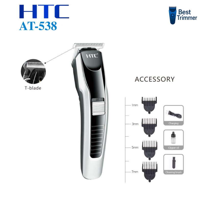 Picture of HTC AT 538 Rechargeable Hair and Beard Trimmer for Men