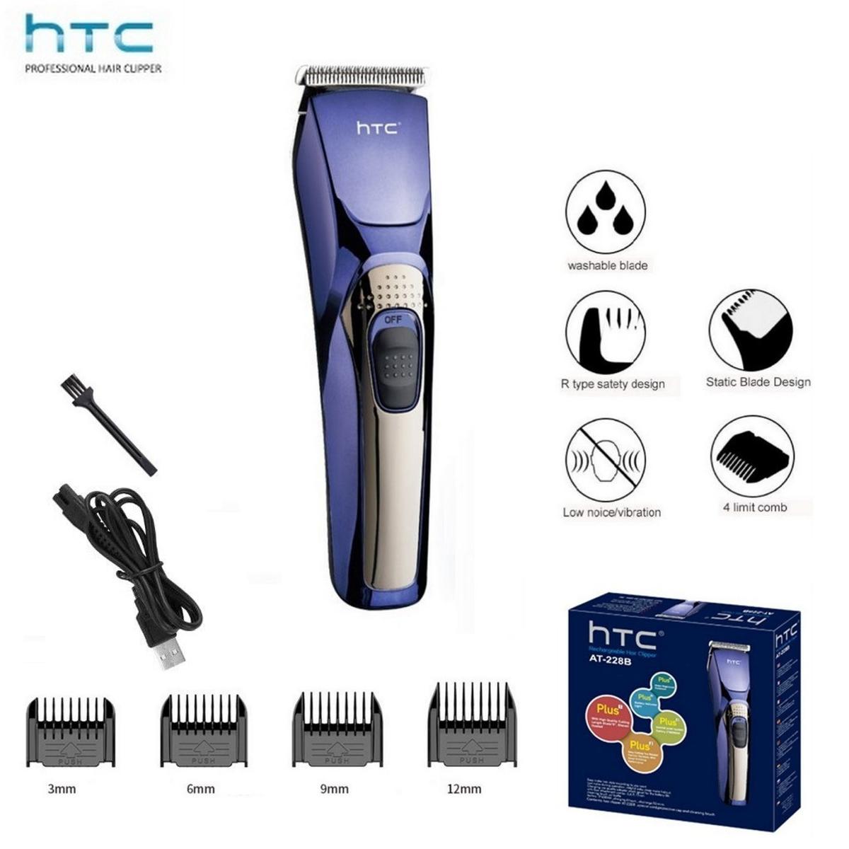 Picture of HTC AT-228 Rechargeable Hair Cordless Trimmer for Men(Multicolor)