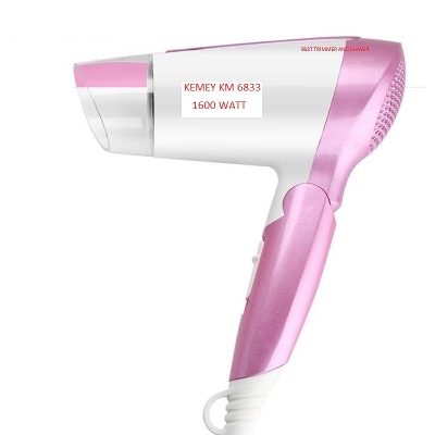 Picture of Kemey Km 6833 Cool And Hot Electric Foldable Hair Dryer For Women - Hair Dryer