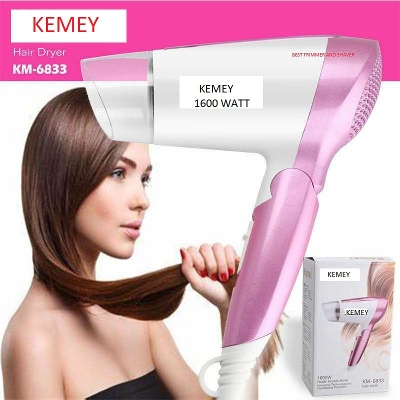 Picture of Kemey KM 6833 Cool and Hot Electric Foldable Hair Dryer for Women