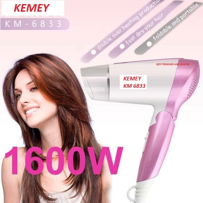 Picture of Kemey KM 6833 Cool and Hot Electric Foldable Hair Dryer for Women