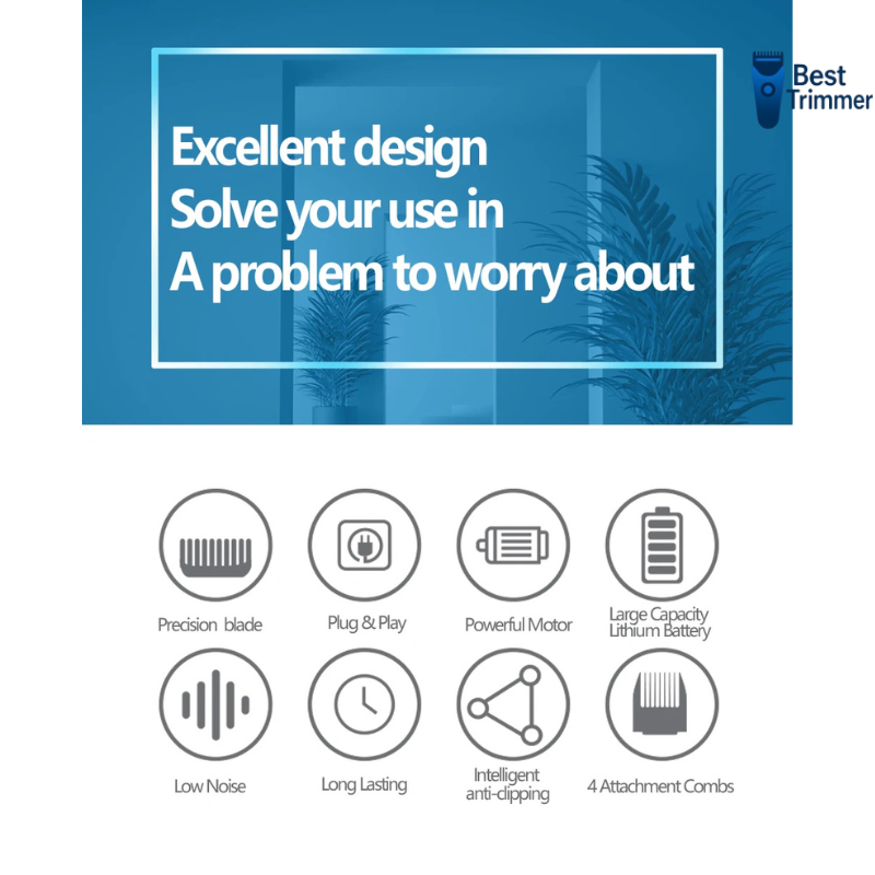 Picture of HTC AT-528 Professional Hair Clipper Trimmer for Men