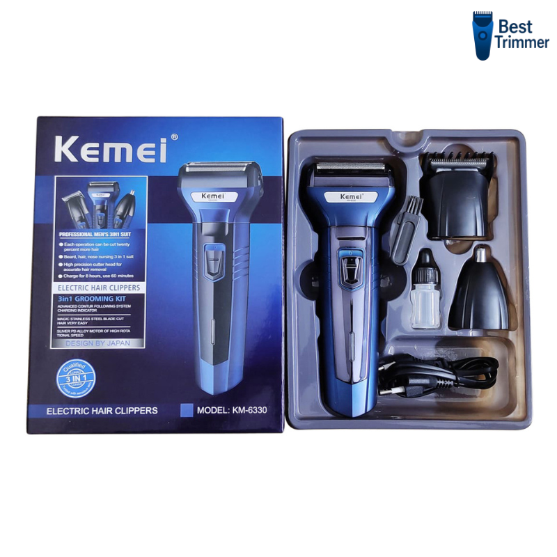 Picture of Kemei KM-6330 (3 in 1) Shaver, Hair ,Beard And Nose Trimmer